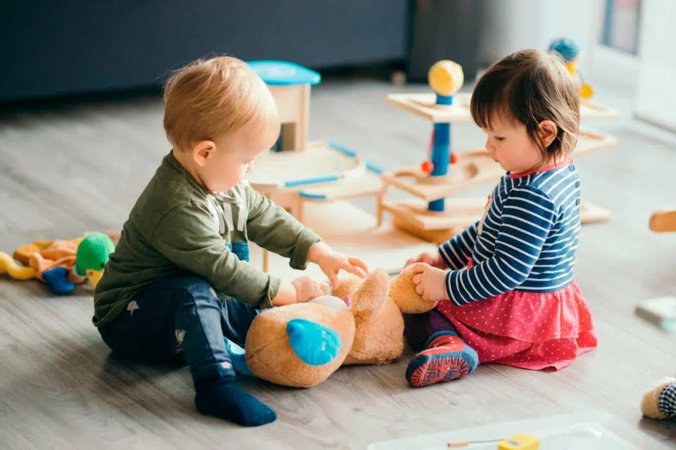 two children playing